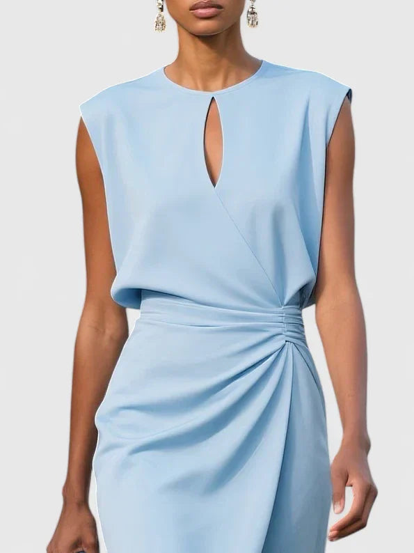 Juliet - Women's V-Neck Bodycon Midi Dress