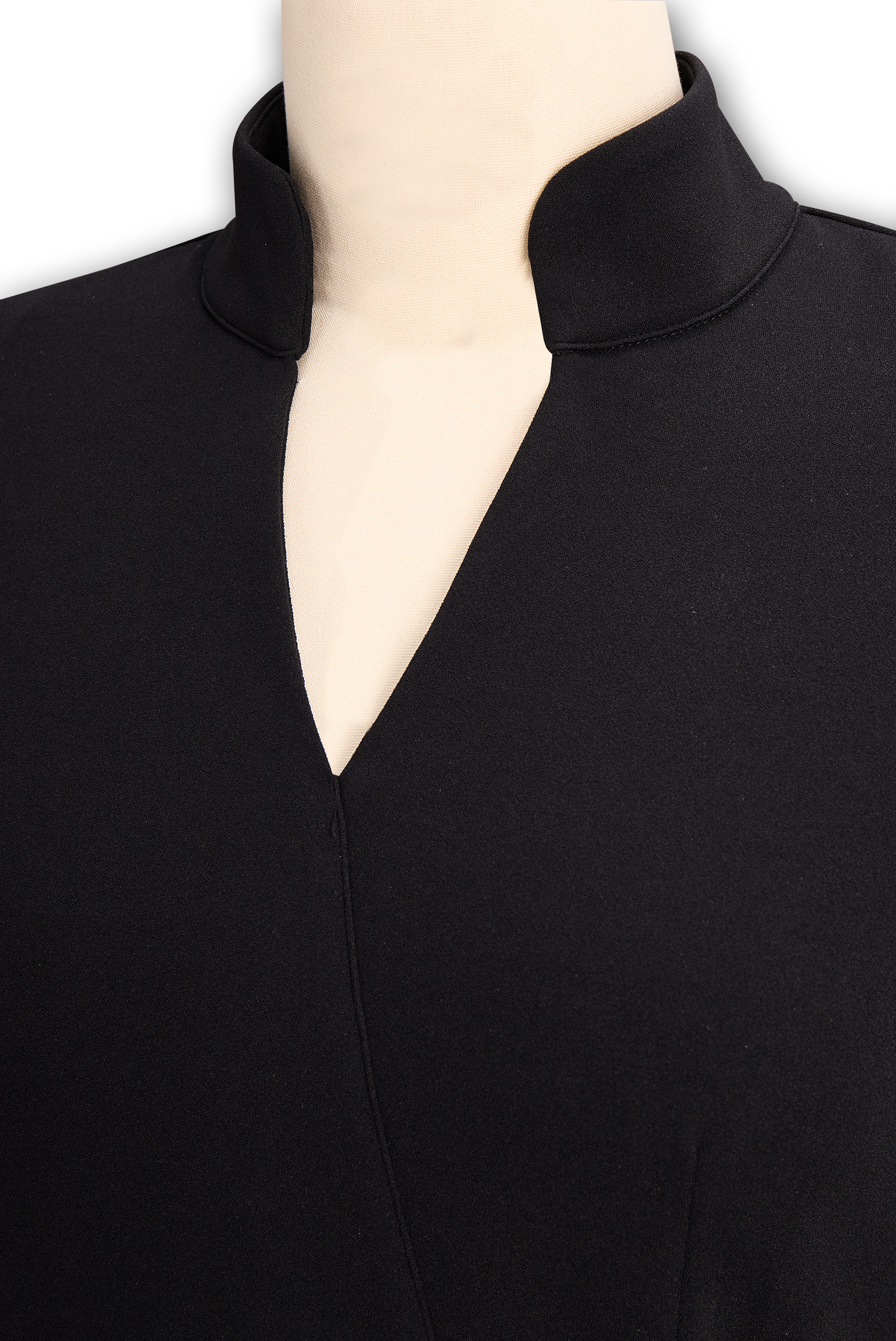 Maya - Women's Mock Wrap V-Neck 3/4 Sleeve Midi Dress
