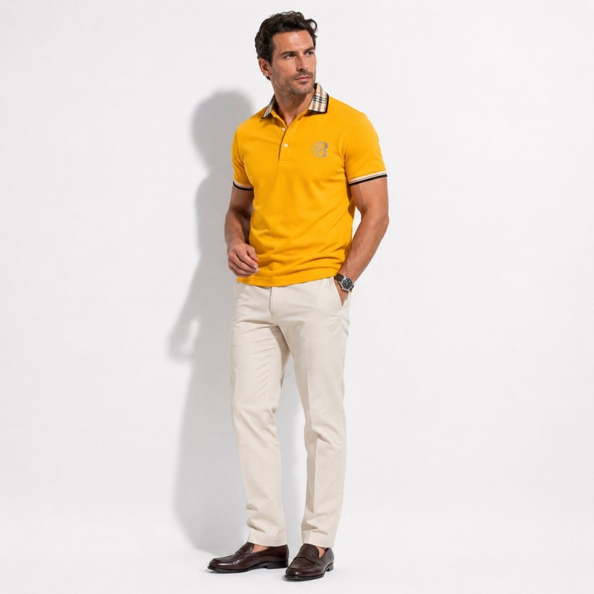 Brooks - Men's Embroidered Crest Piqué Polo