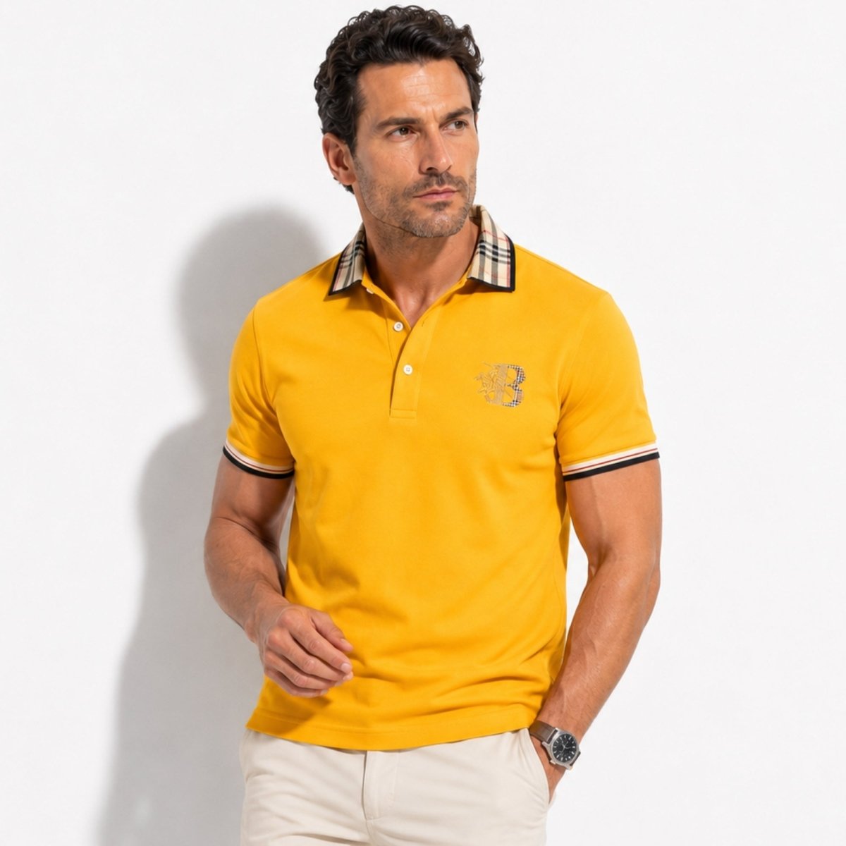 Brooks - Men's Embroidered Crest Piqué Polo