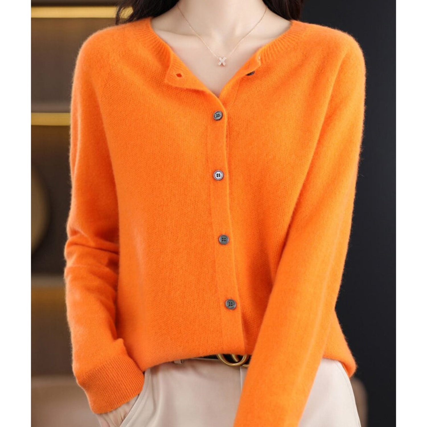 Women's Merino Wool Blend Cardigan