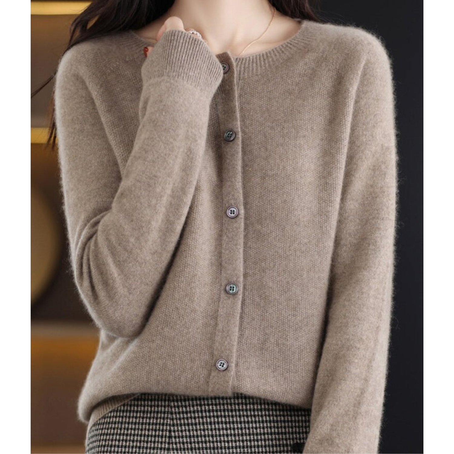 Women's Merino Wool Blend Cardigan