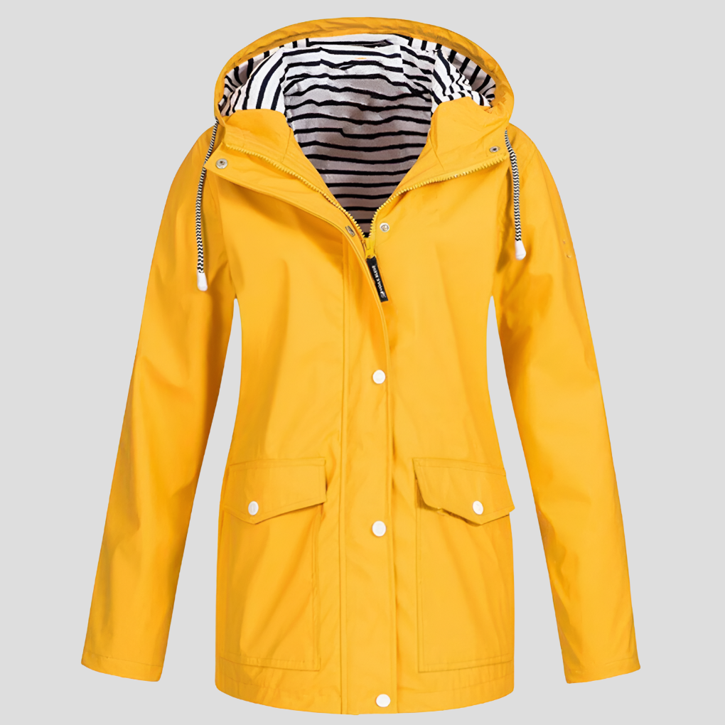 Women's Water-Resistant Hooded Rain Jacket