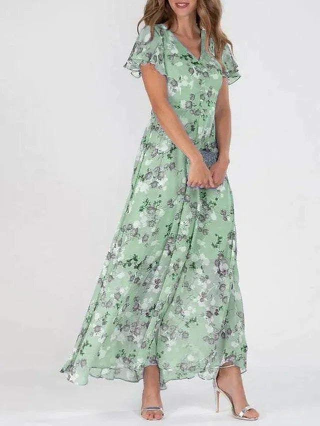 Beatrix - Women's Floral Summer Maxi Dress