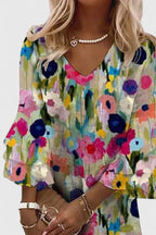 Faye - Women's Floral V-Neck Mini Dress