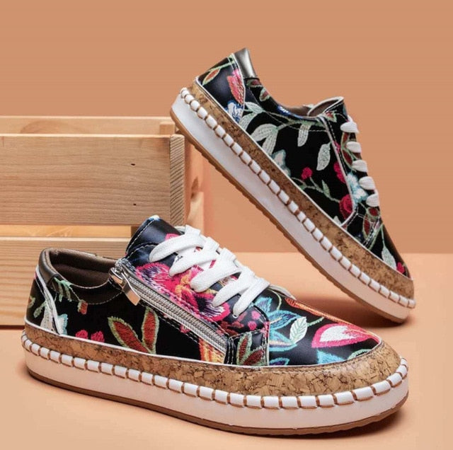 Frida - Women's Orthopedic Floral Slip-On Shoes