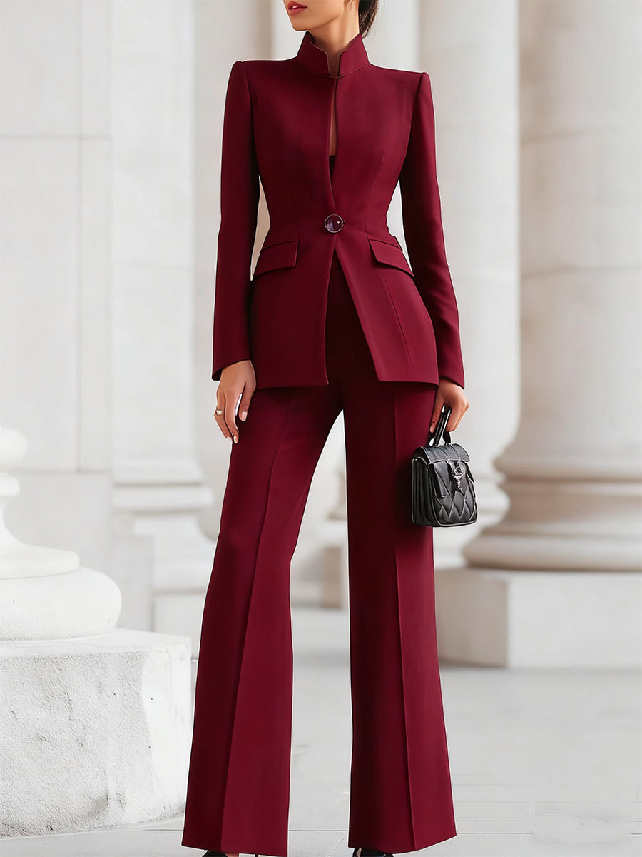Pearl - Women's Tailored Blazer & Wide Leg Trouser Suit Set