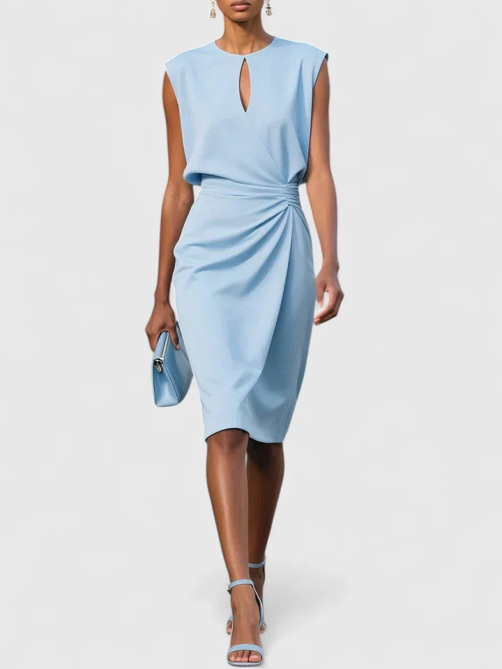 Juliet - Women's V-Neck Bodycon Midi Dress