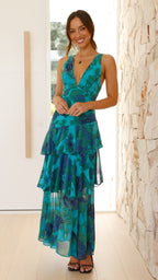 Maeve - Women's V-Neck Maxi Summer Dress