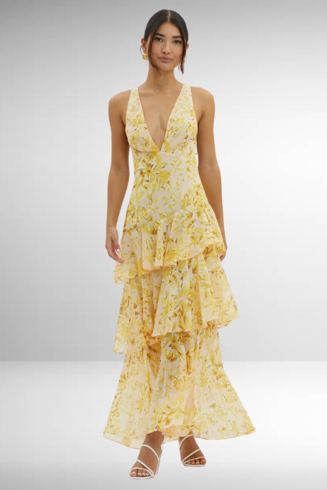 Maeve - Women's V-Neck Maxi Summer Dress