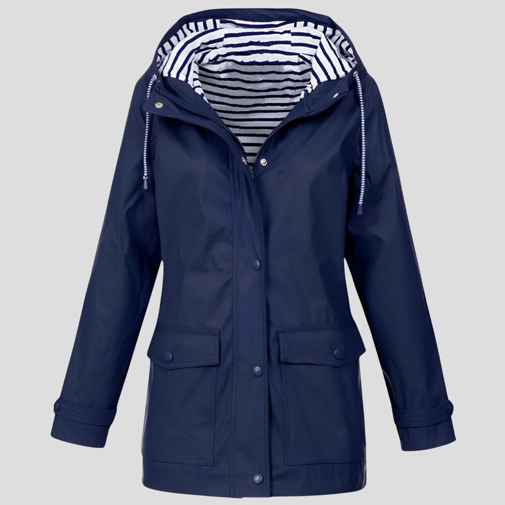Women's Water-Resistant Hooded Rain Jacket