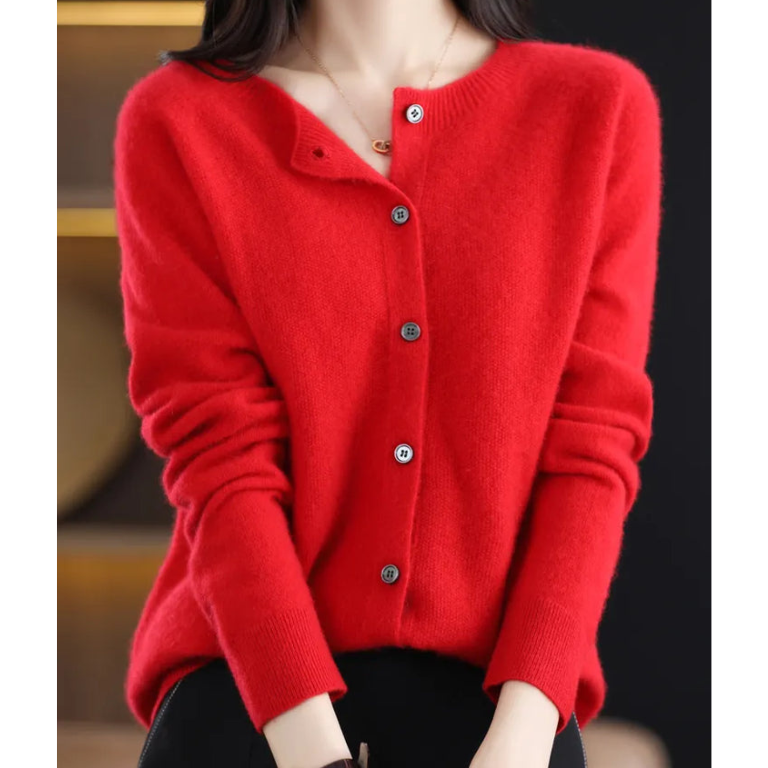 Women's Merino Wool Blend Cardigan