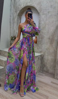 Liana - Women's Off-Shoulder Flowy Summer Dress