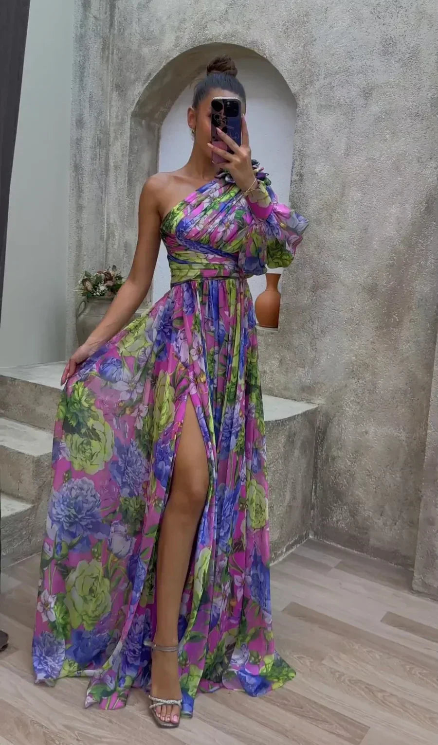 Liana - Women's Off-Shoulder Flowy Summer Dress