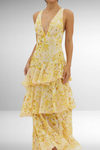 Maeve - Women's V-Neck Maxi Summer Dress