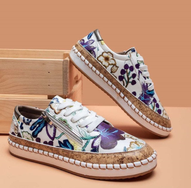 Frida - Women's Orthopedic Floral Slip-On Shoes