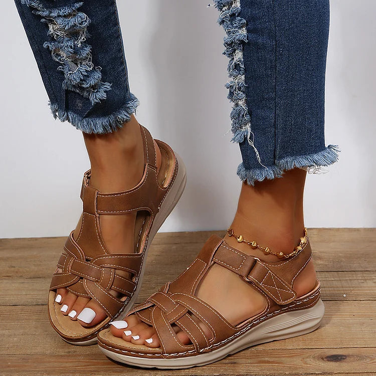 Hana - Women's Orthopedic Vintage Leather Sandals