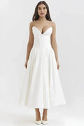 Laarni - Women's Strapless Corset Midi Dress