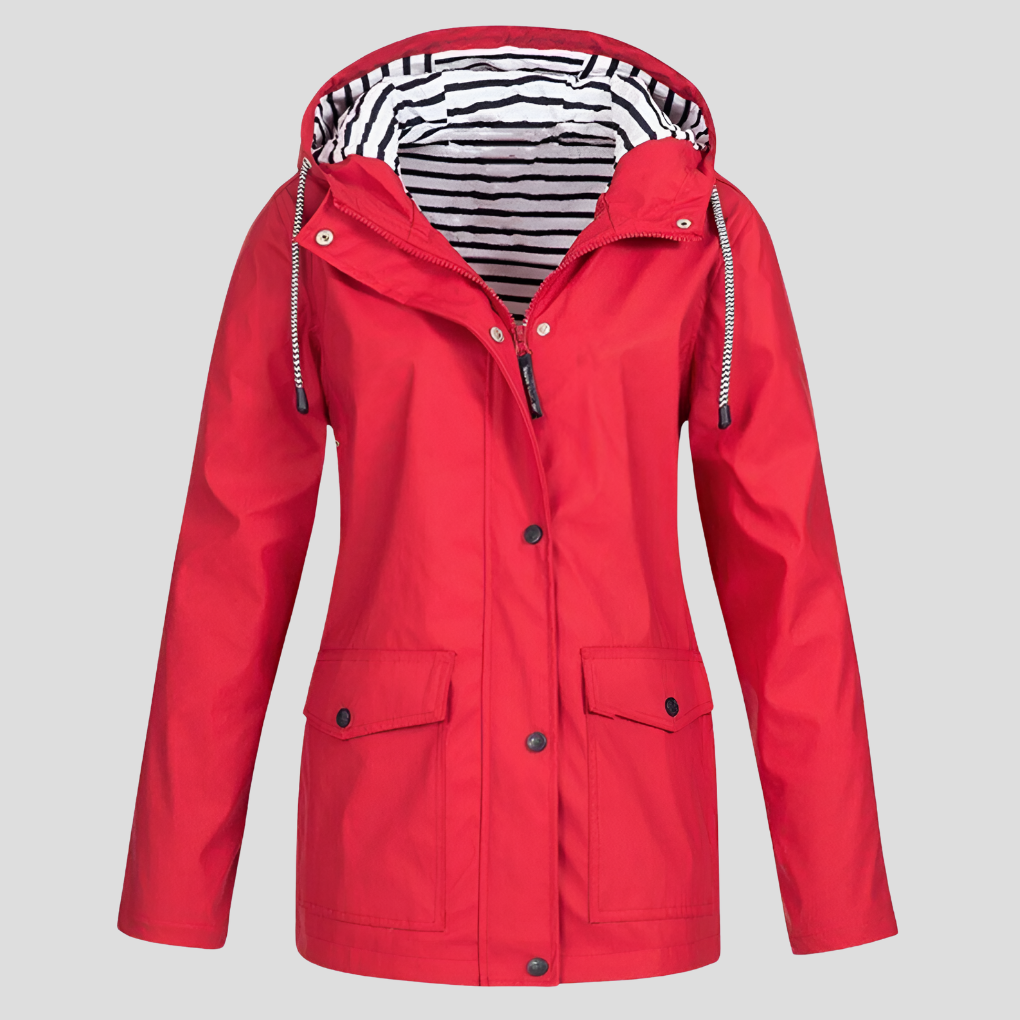 Women's Water-Resistant Hooded Rain Jacket