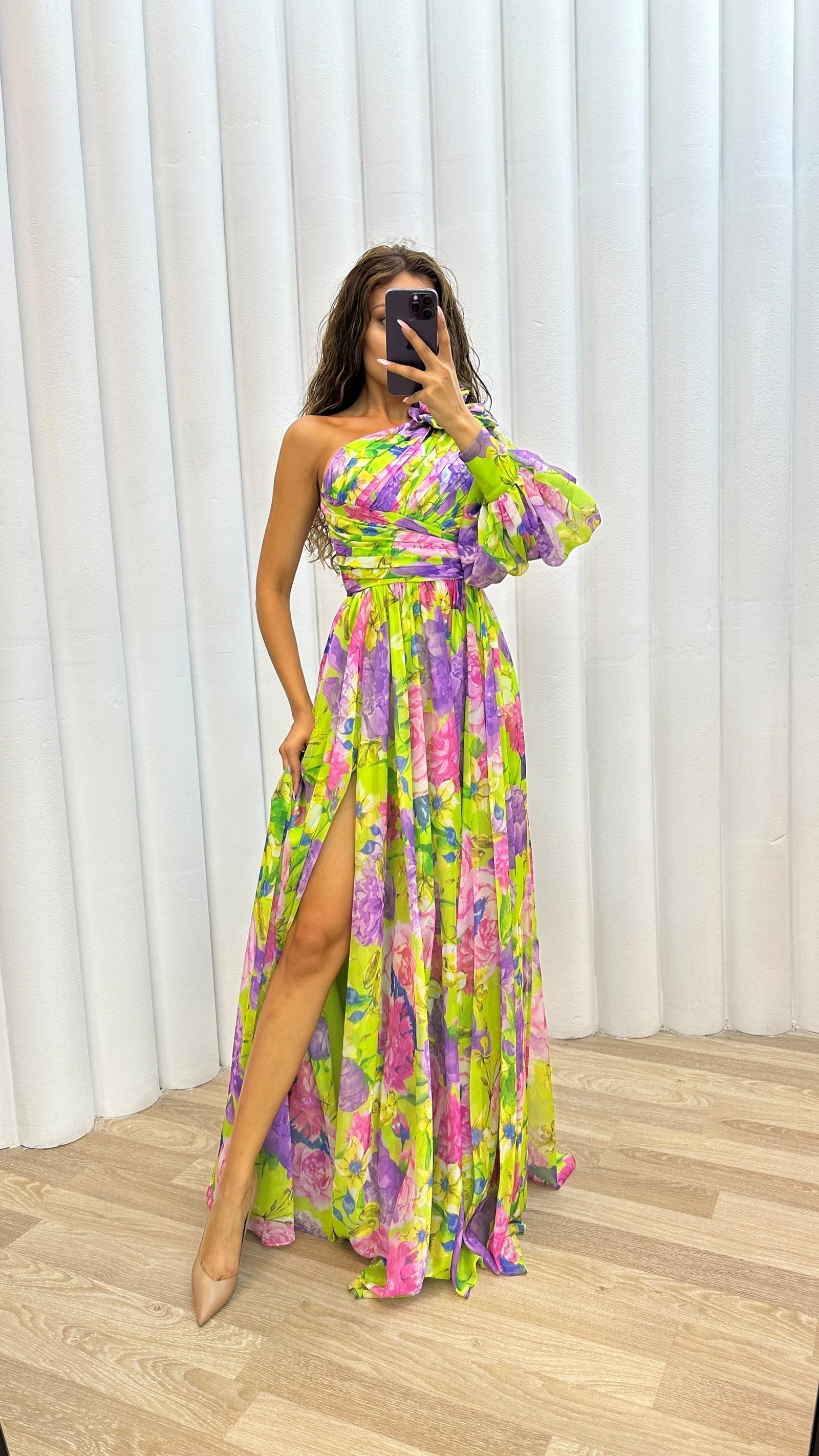 Liana - Women's Off-Shoulder Flowy Summer Dress