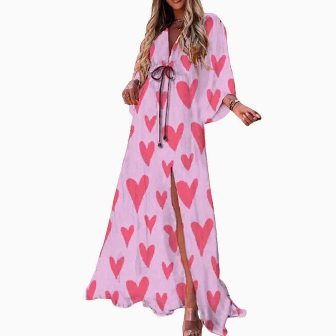 Women's Floral V-Neck Summer Maxi Dress