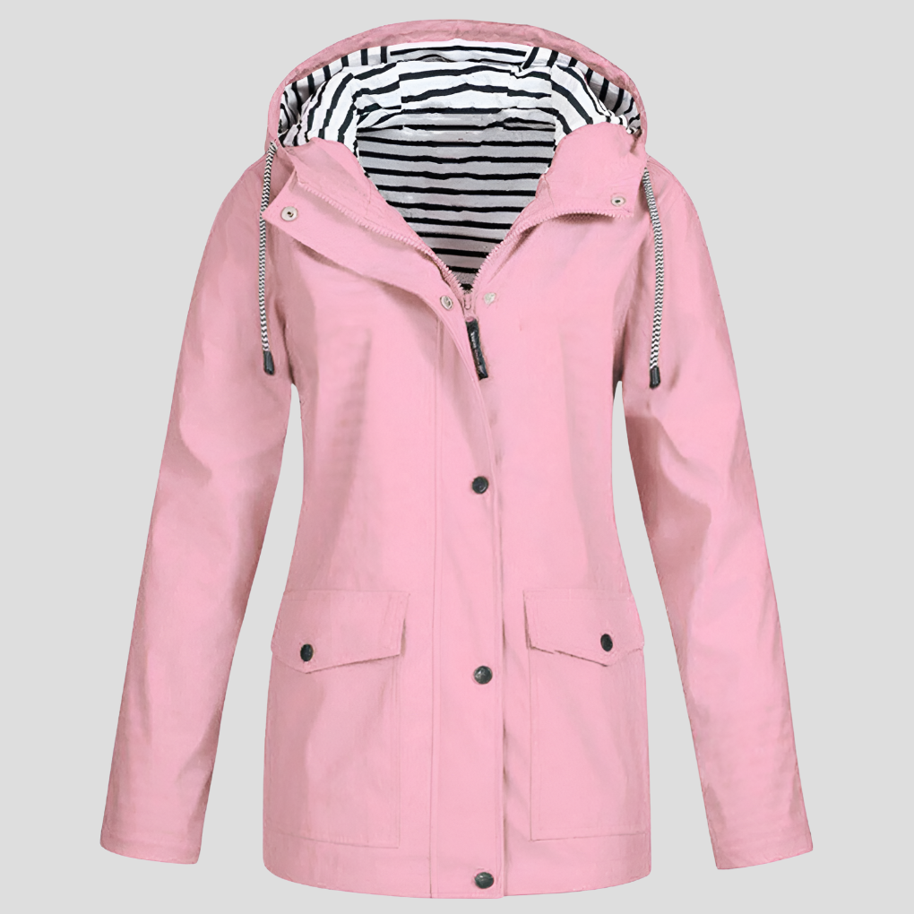 Women's Water-Resistant Hooded Rain Jacket