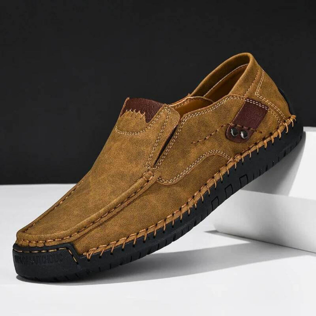 Men's Hand-Stitched Slip-On Shoes