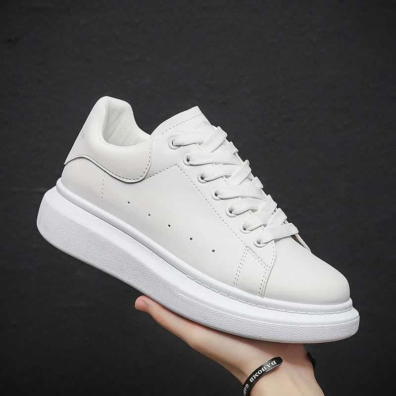 Men's Oversized-Sole Leather Sneakers