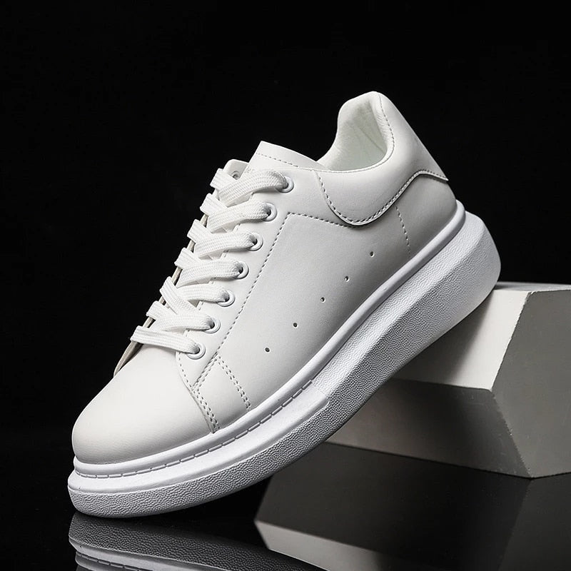 Men's Oversized-Sole Leather Sneakers