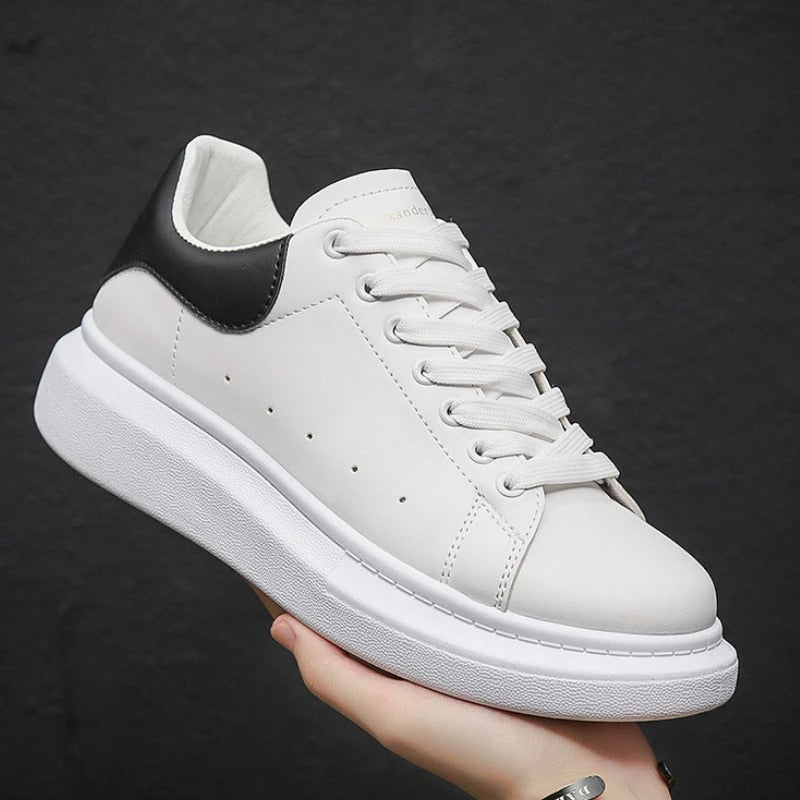 Men's Oversized-Sole Leather Sneakers
