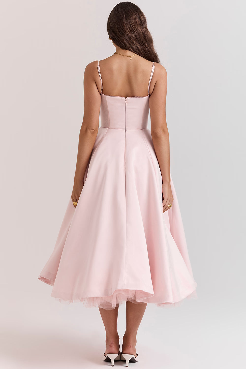 Ayet - Women's Corset Bustier Midi Dress