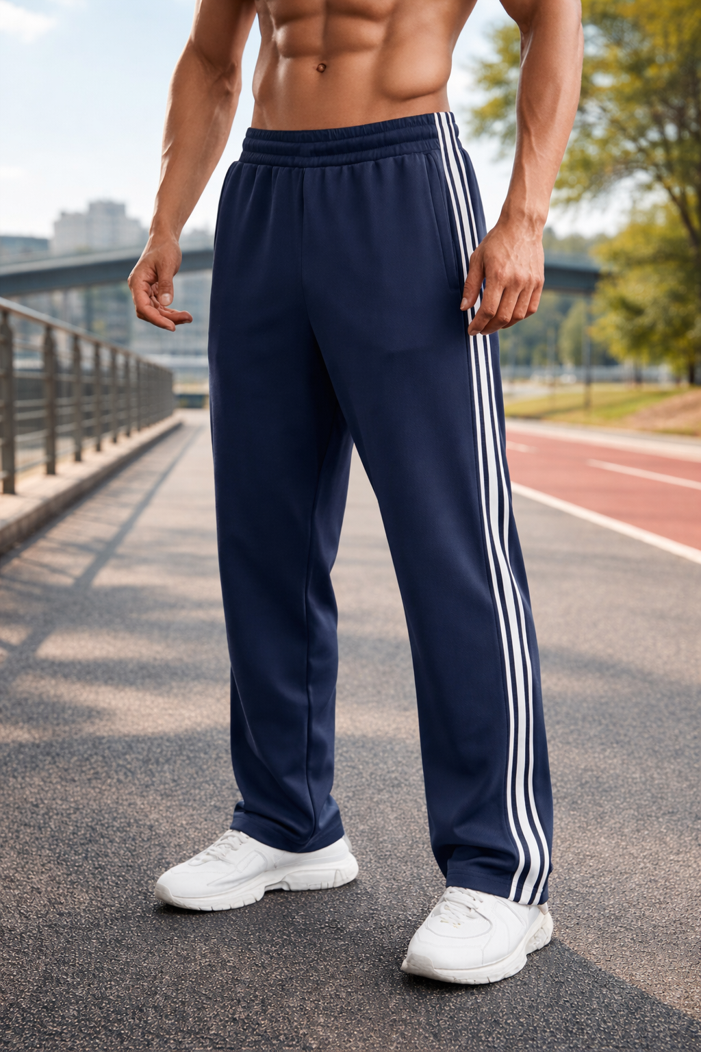 Men's Side-Stripe Track Pants