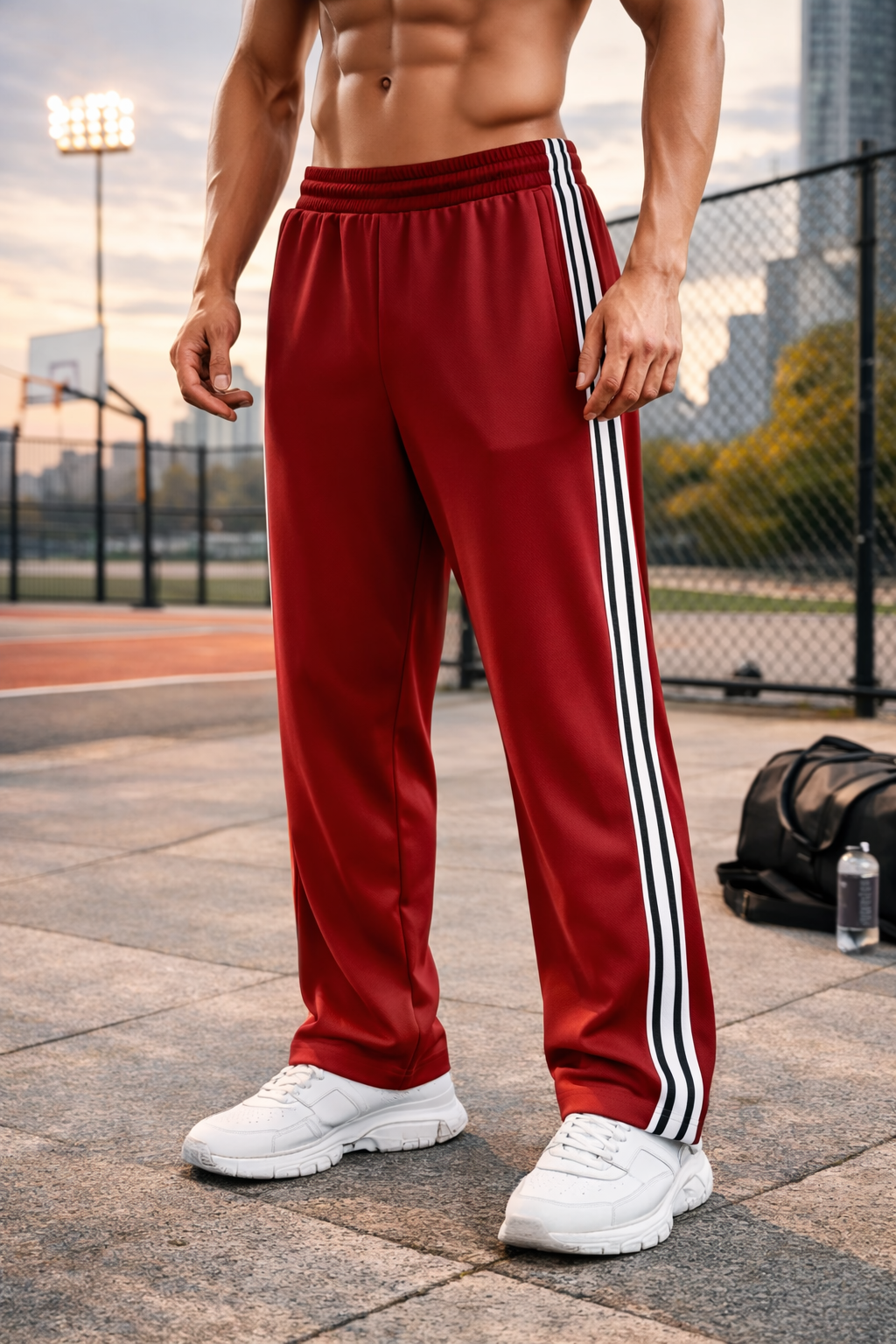Men's Side-Stripe Track Pants