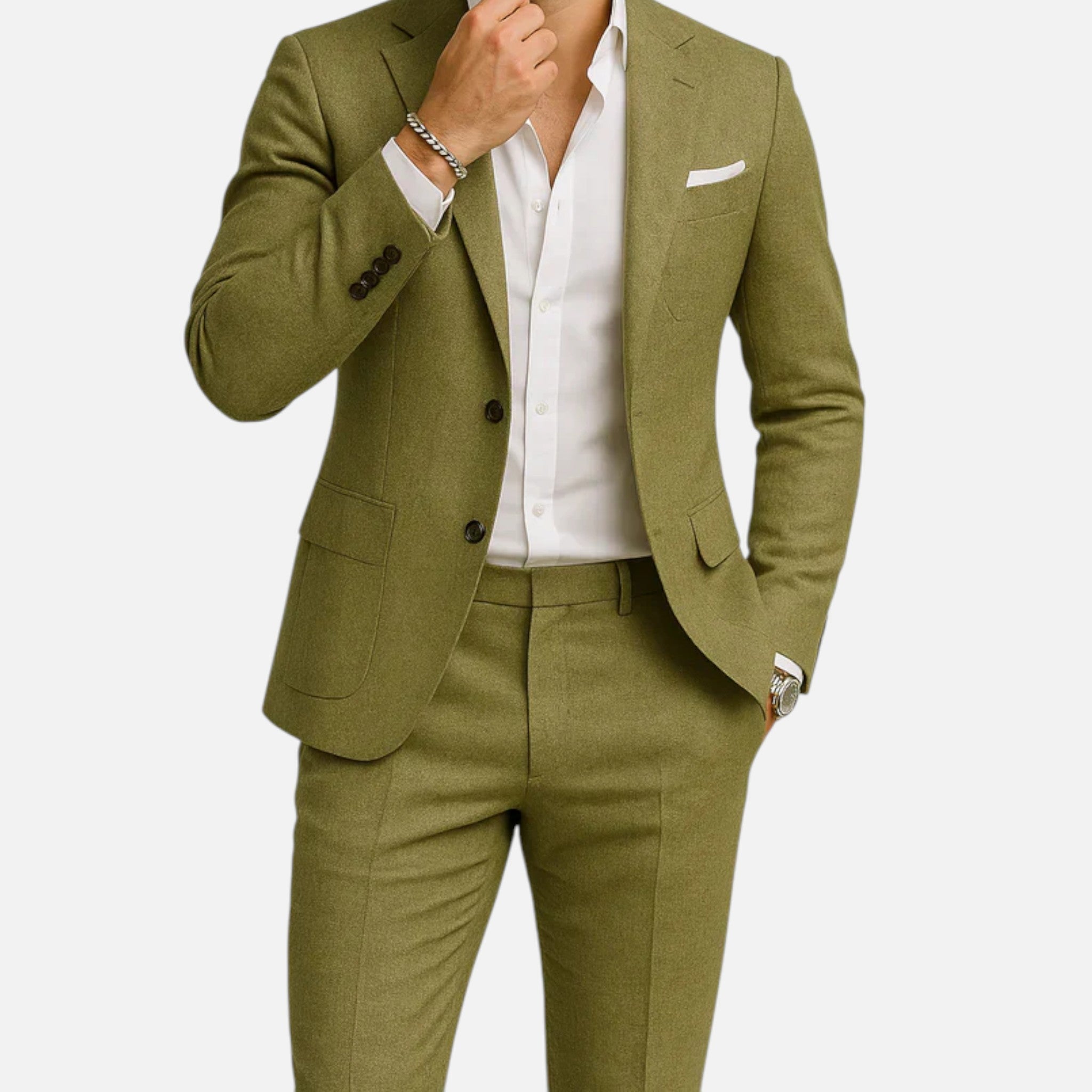Men's Tailored Linen Two-Piece Suit