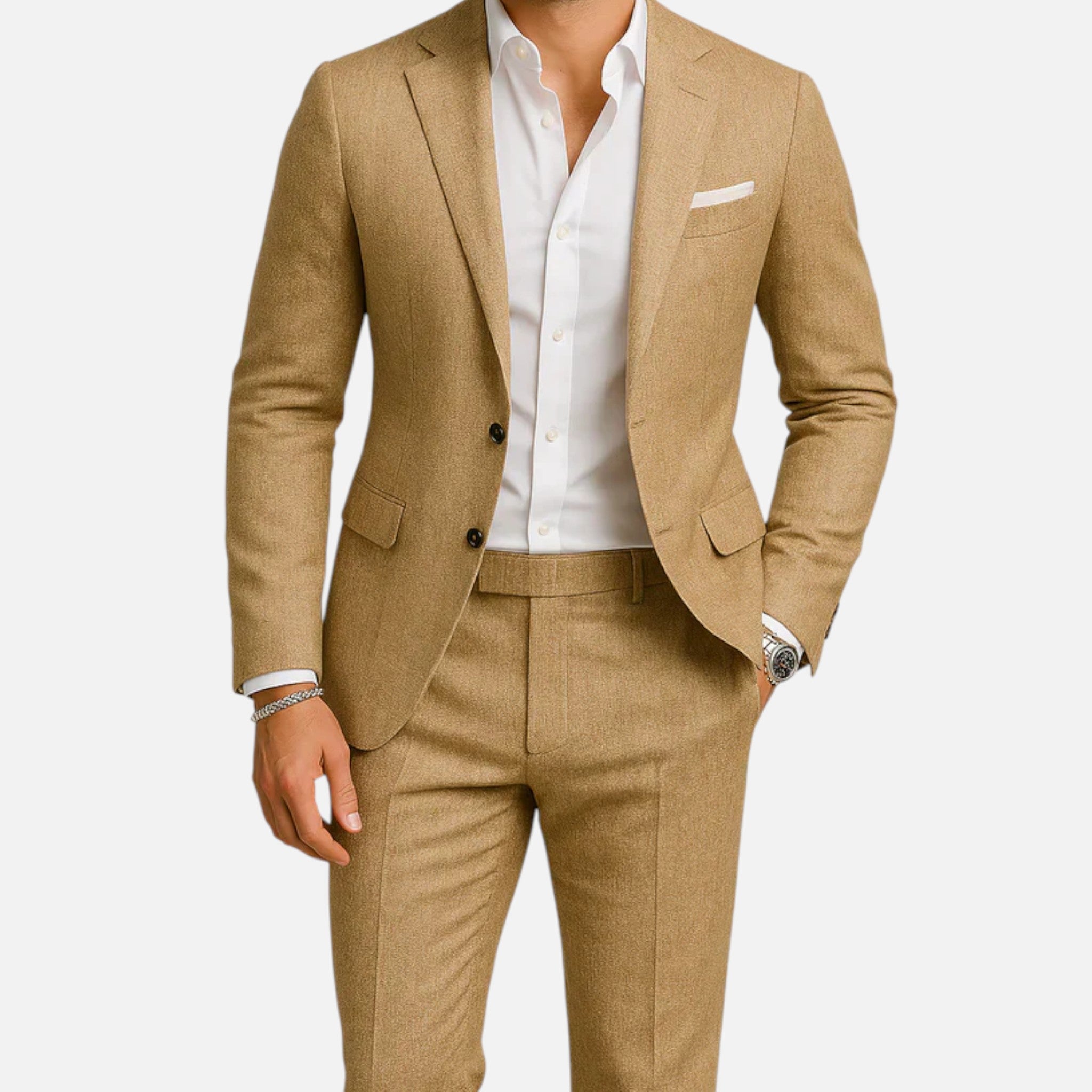 Men's Tailored Linen Two-Piece Suit