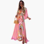 Women's Floral V-Neck Summer Maxi Dress