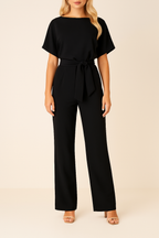 Bea - Women's Wide Leg Jumpsuit with Defined Waist