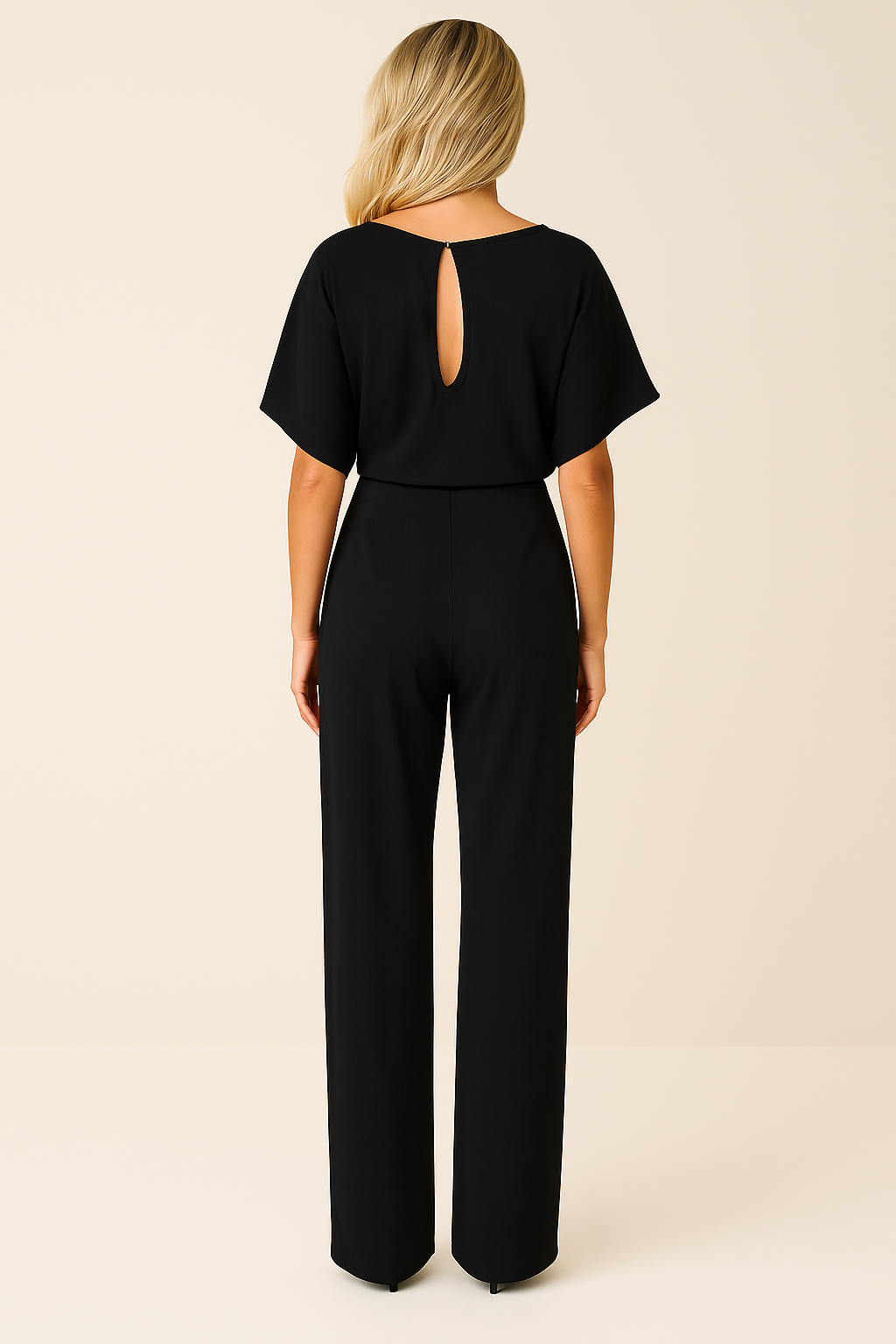 Bea - Women's Wide Leg Jumpsuit with Defined Waist