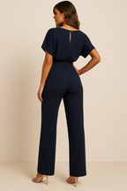 Bea - Women's Wide Leg Jumpsuit with Defined Waist