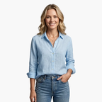 Women's Floral Print Long Sleeve Button-Down Shirt