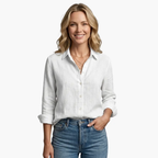 Women's Floral Print Long Sleeve Button-Down Shirt