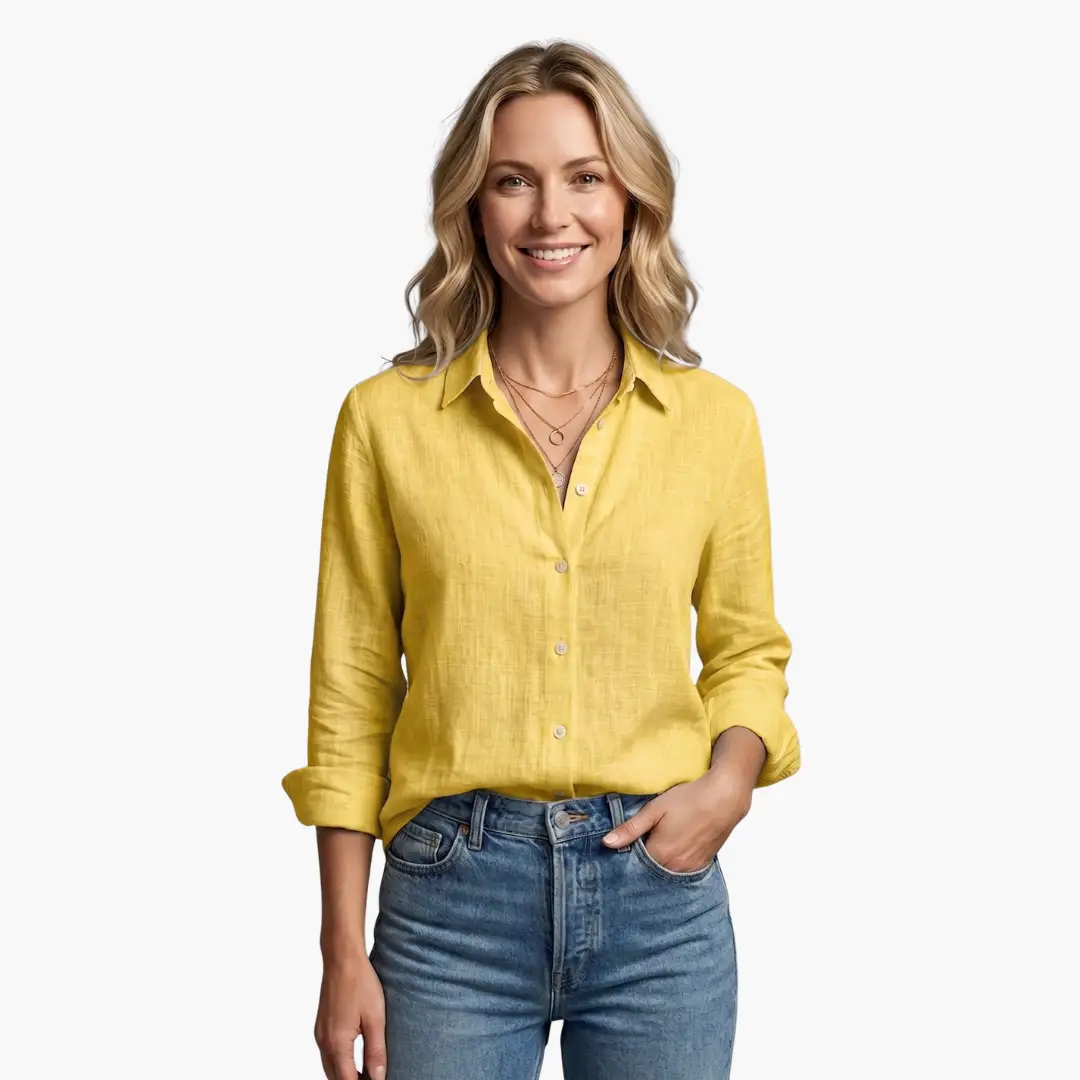 Women's Floral Print Long Sleeve Button-Down Shirt