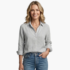 Women's Floral Print Long Sleeve Button-Down Shirt