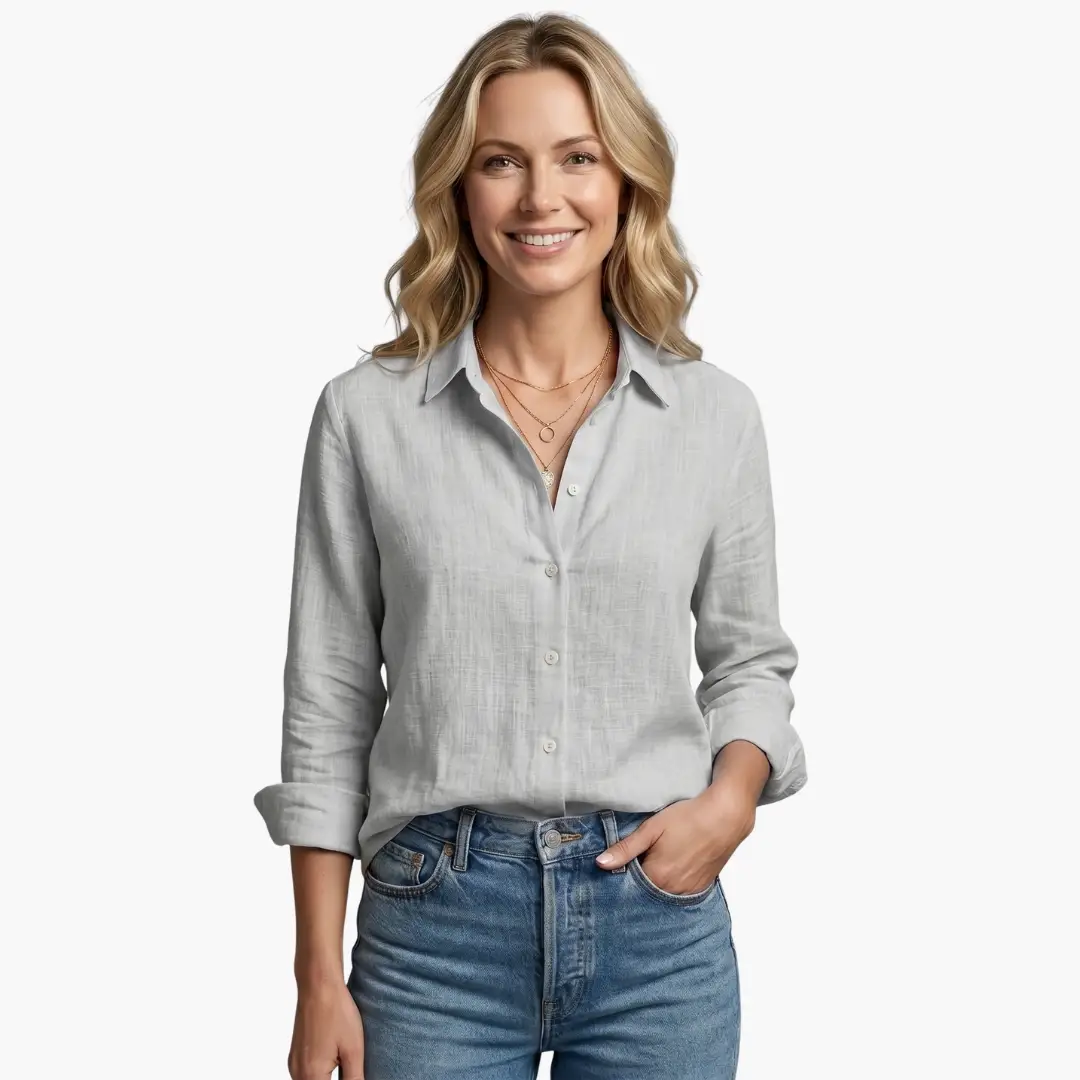 Women's Floral Print Long Sleeve Button-Down Shirt