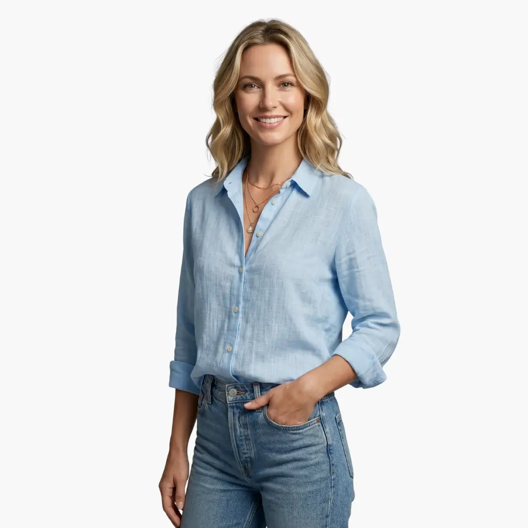 Women's Floral Print Long Sleeve Button-Down Shirt