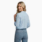 Women's Floral Print Long Sleeve Button-Down Shirt