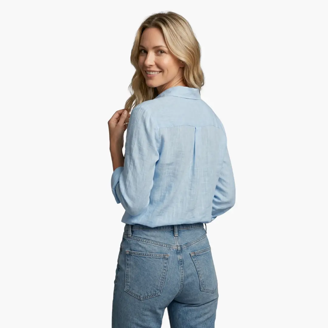 Women's Floral Print Long Sleeve Button-Down Shirt