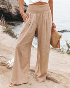 Caia - Women's High Waist Wide Leg Trousers