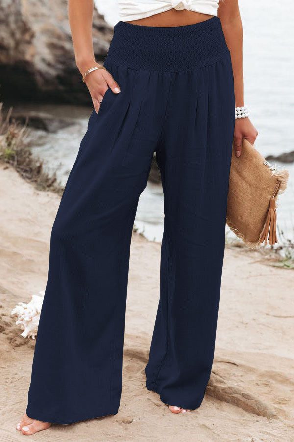 Caia - Women's High Waist Wide Leg Trousers