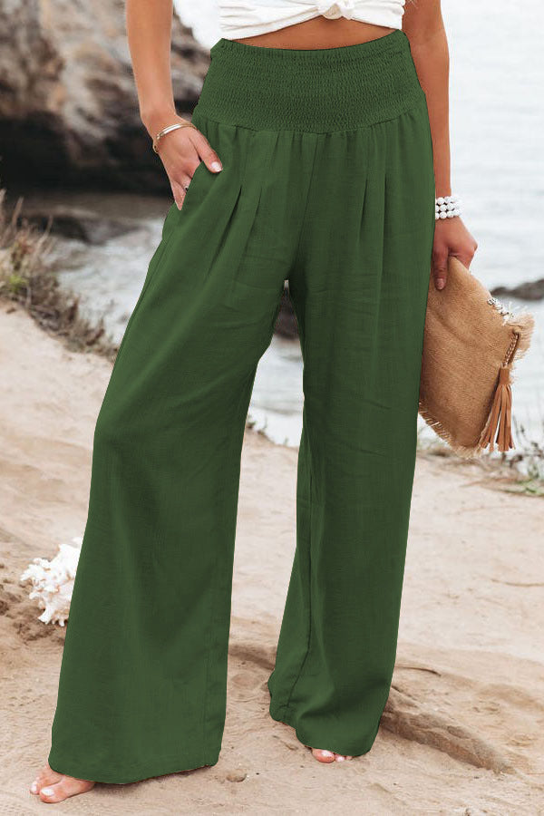 Caia - Women's High Waist Wide Leg Trousers